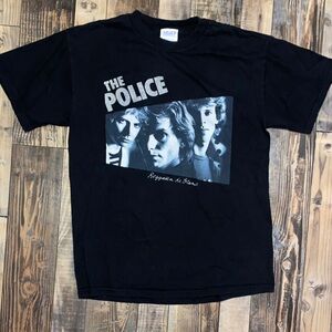 Rare Vintage 90s M&O Black Graphic Tee Featuring The Police